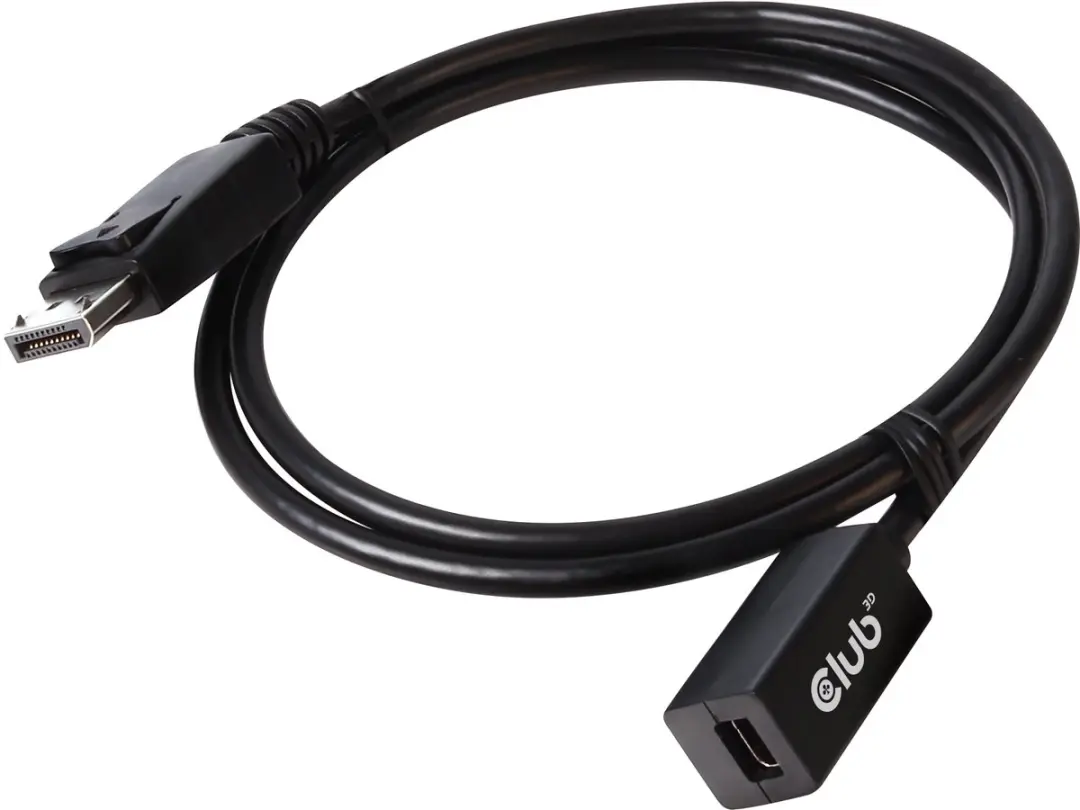 Club3D CAC-1120 DisplayPort naar Mini DisplayPort Adapterkabel - Zwart