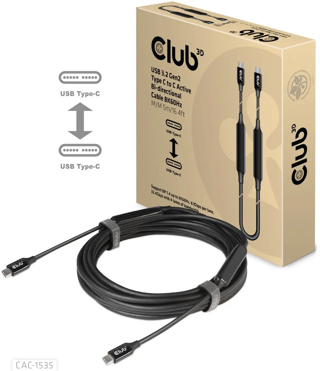 Club3D CAC-1535 USB-C Kabel 10Gbps 8K60Hz 5m