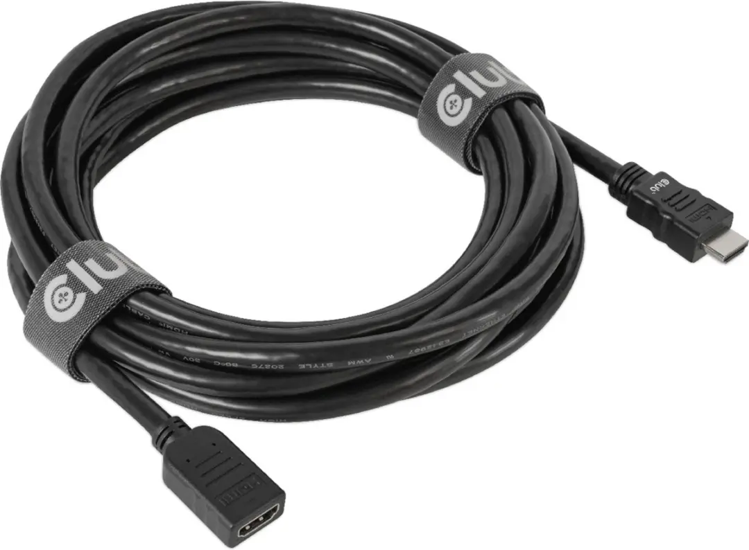 Club3D High Speed HDMI Verlengkabel 4K60Hz M/F 5m - 26 AWG - Zwart - afbeelding 6 van 6