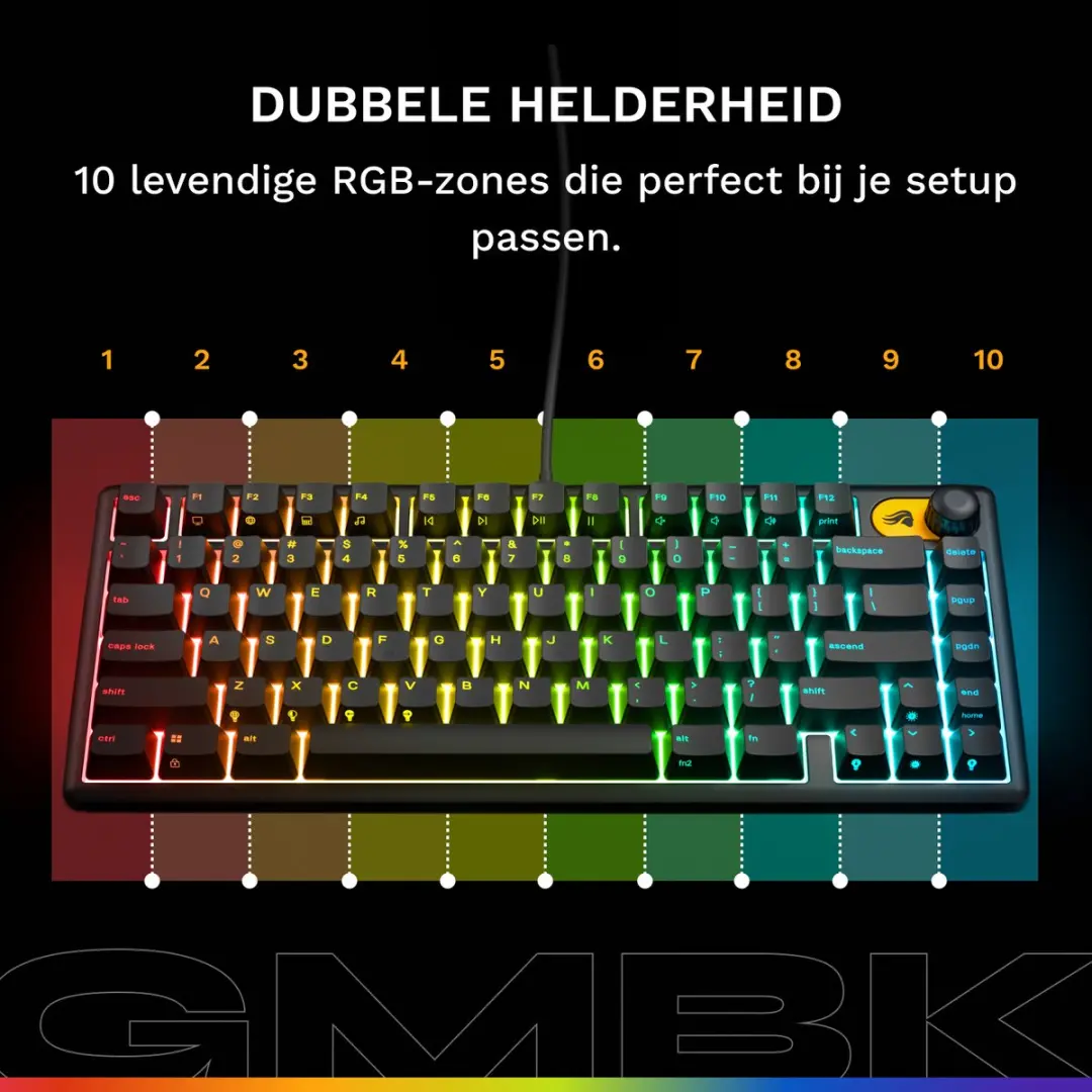 Glorious GMBK75-BLK-US Toetsenbord 75% - Zwart
