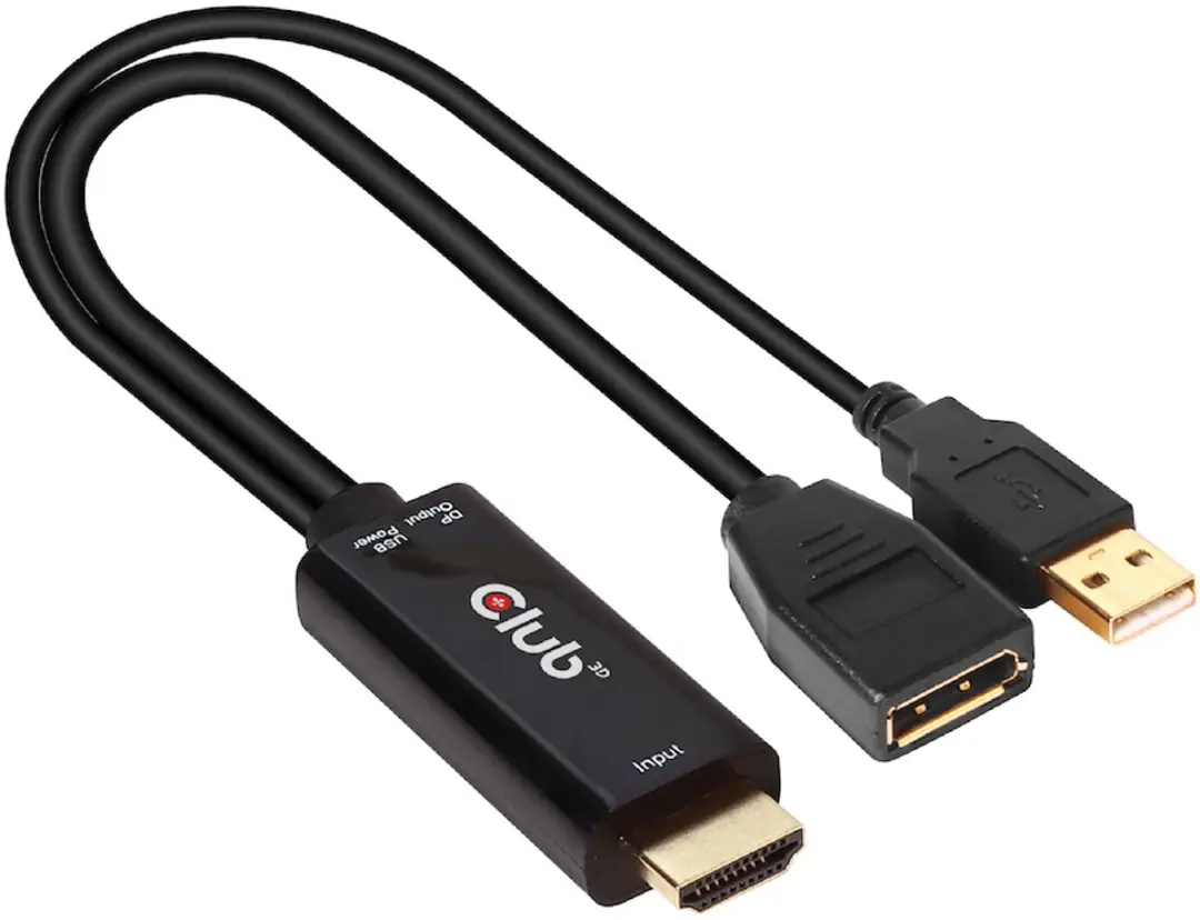 Club 3D CAC-1331 HDMI naar DisplayPort Adapter 4K60Hz - Zwart