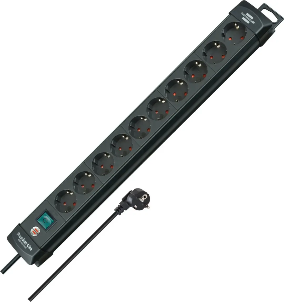 Brennenstuhl Premium-Line 10-voudige stekkerdoos - 3500W - 3m kabel - Zwart