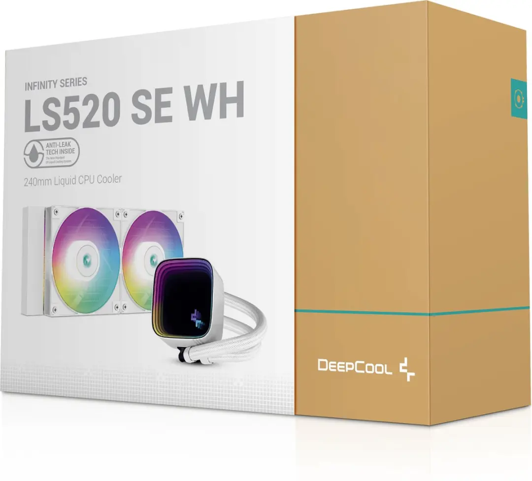 DeepCool LS520 SE WH Vloeistofkoelsysteem - 240mm Radiator - 2x ARGB PWM Ventilatoren - Wit