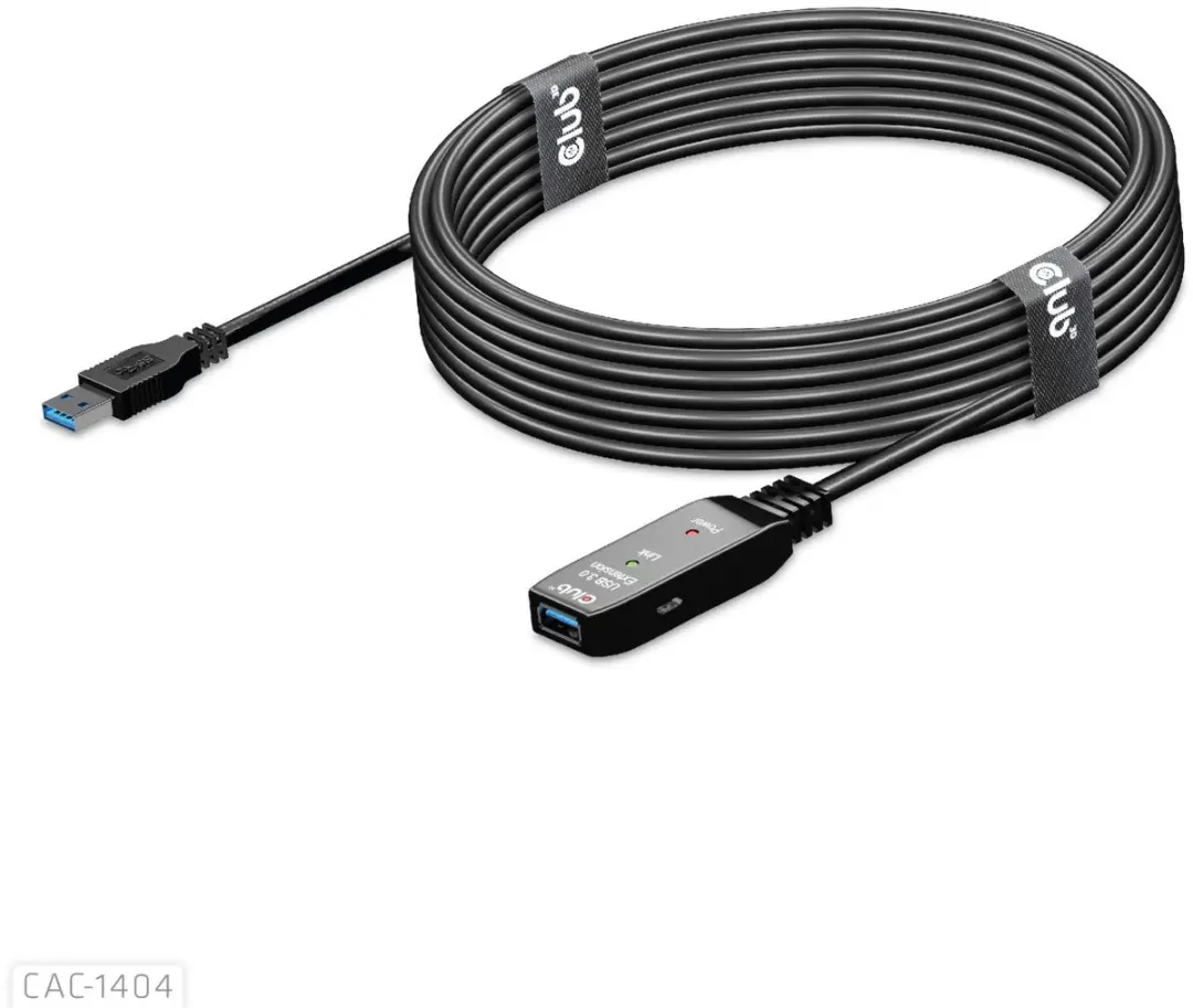 CLUB3D CAC-1404 USB 3.2 Gen1 Actieve Repeaterkabel 5m - Zwart
