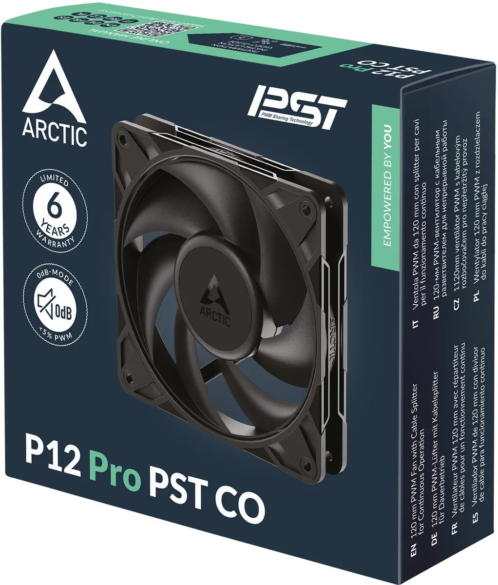 Arctic P12 Pro PST CO 120mm Ventilator - Zwart