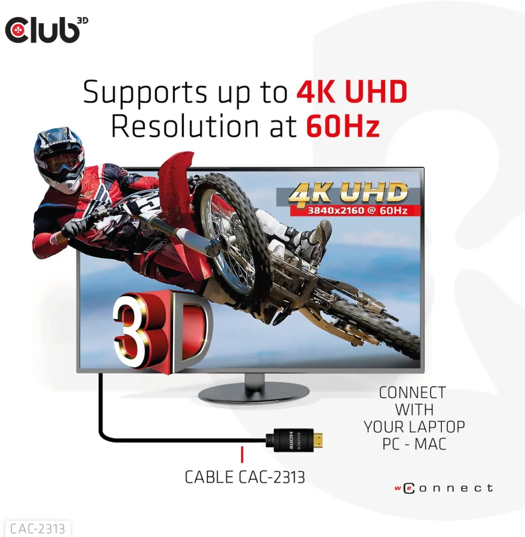 Club 3D HDMI 2.0 Kabel 4K60Hz 15m - Zwart