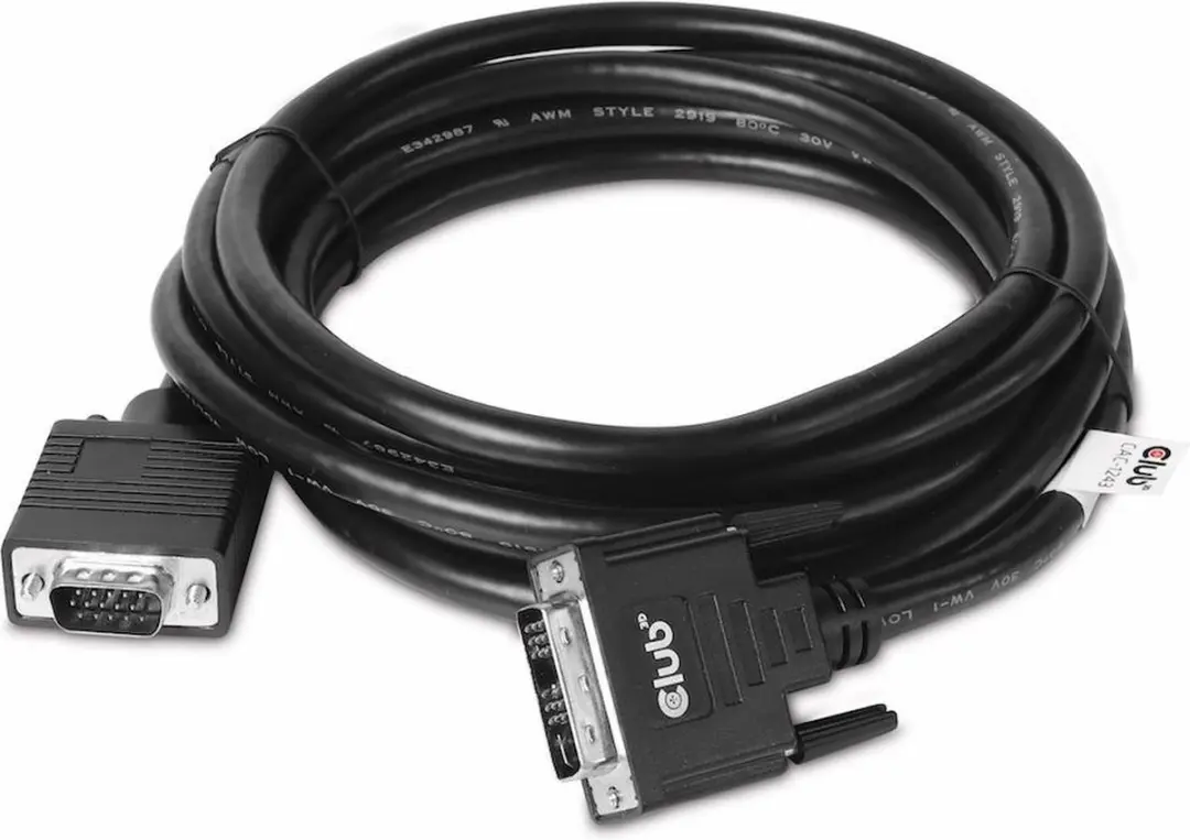 Club3D DVI-A naar VGA Kabel 3m - Zwart