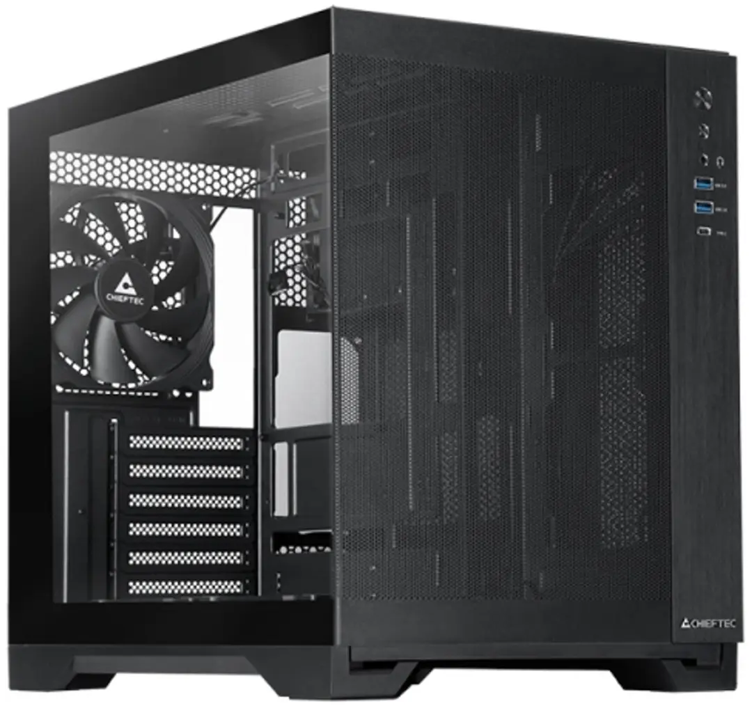 Chieftec VISIO AIR GM-30B-M-OP ATX Behuizing - Zwart