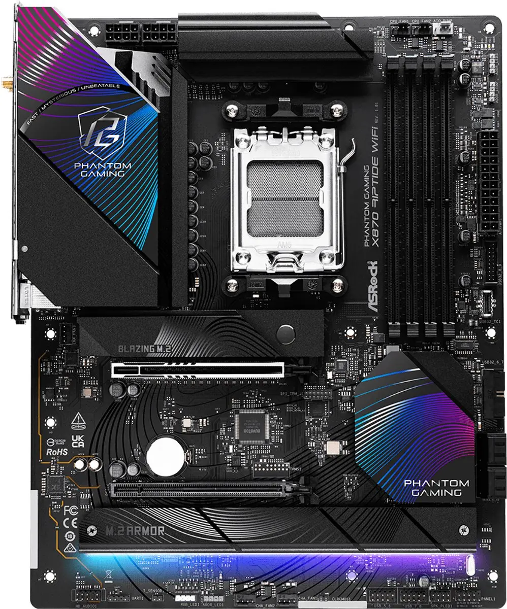 ASRock X870 Riptide WiFi AM5 Moederbord - ATX - Wi-Fi 7