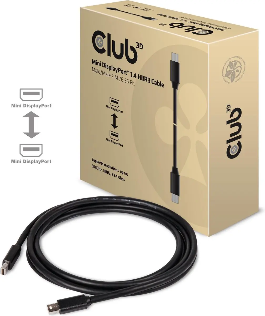 Club 3D Mini DisplayPort 1.4 Kabel 2m