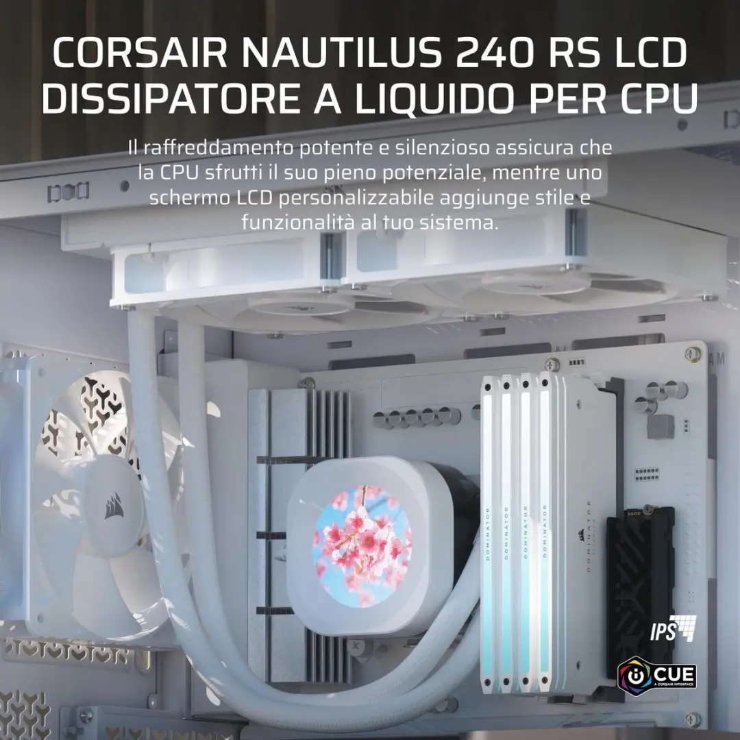 Corsair Nautilus 240 RS LCD LCD Koelset Wit CW-9061032-WW
