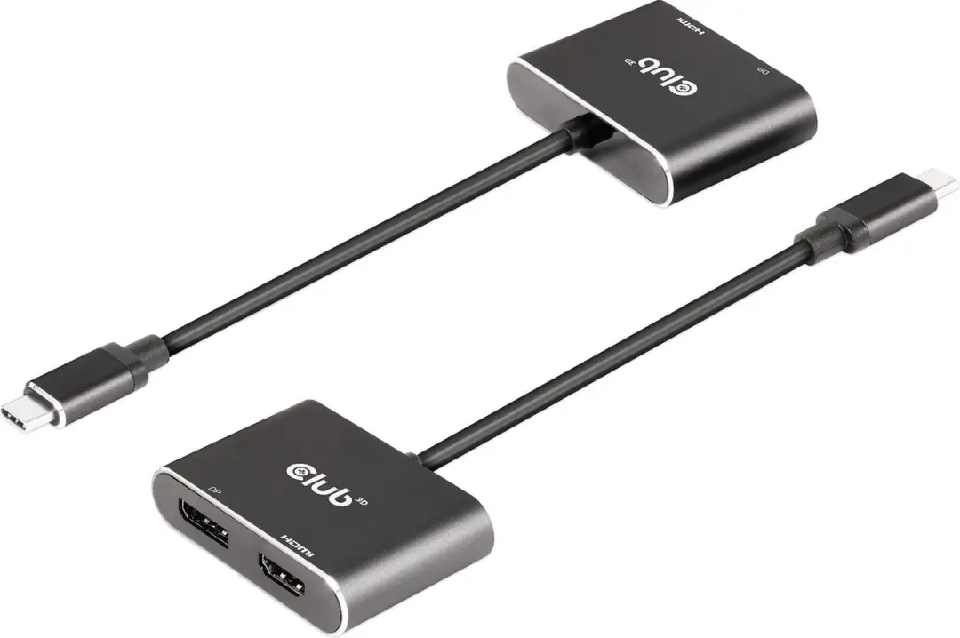 Club 3D CSV-1552 MST Hub USB-C - DisplayPort + HDMI 4K60Hz - Zwart