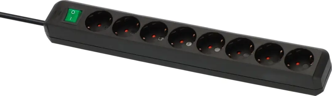 Brennenstuhl Eco-Line 8-voudig Stekkerdoos 3500W - Zwart