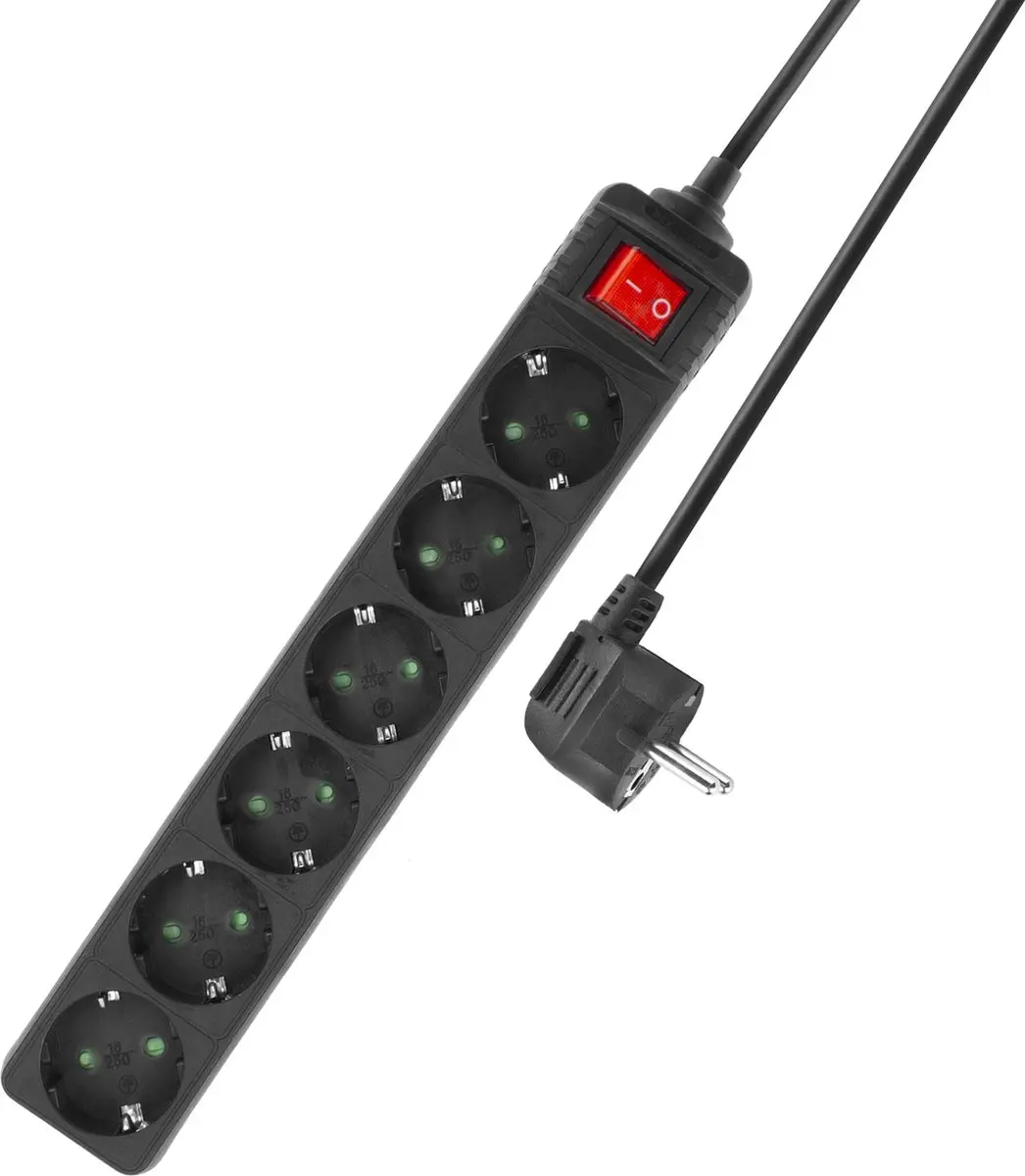 ACT Stekkerdoos AC2465 6 Stopcontacten 3m