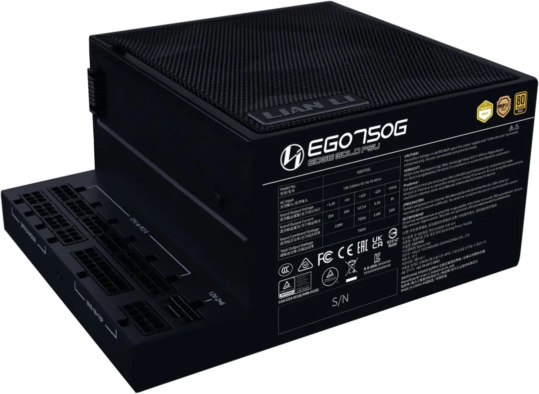 Lian Li Edge Gold 750W G9P.EG0750G.B000.EU ATX Voeding