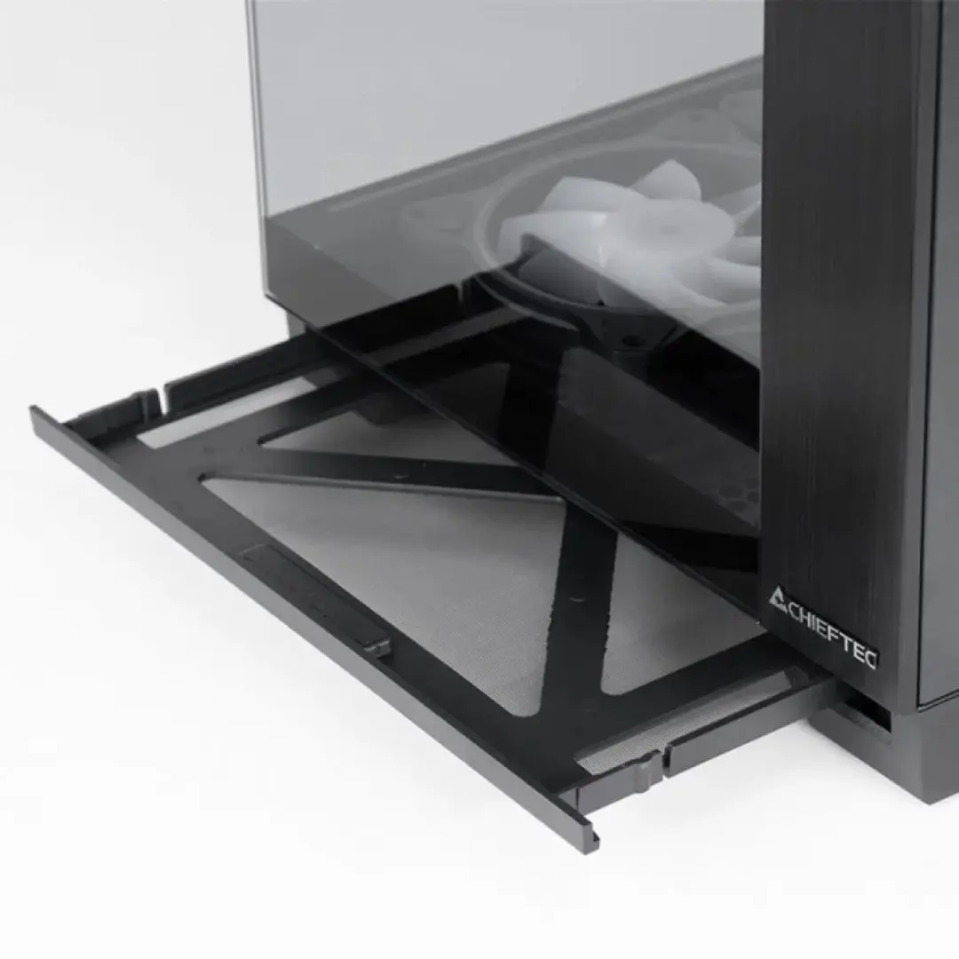 Chieftec Visio GM-30B-TG-OP Tempered Glass Cube - 2x 2.5/3.5 inch - Zwart