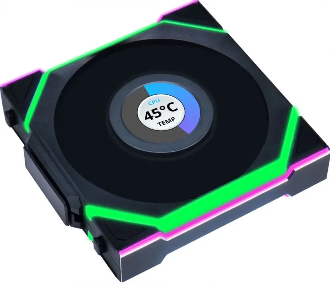 Lian Li UNI FAN SL Wireless LCD Ventilator 120mm - Zwart