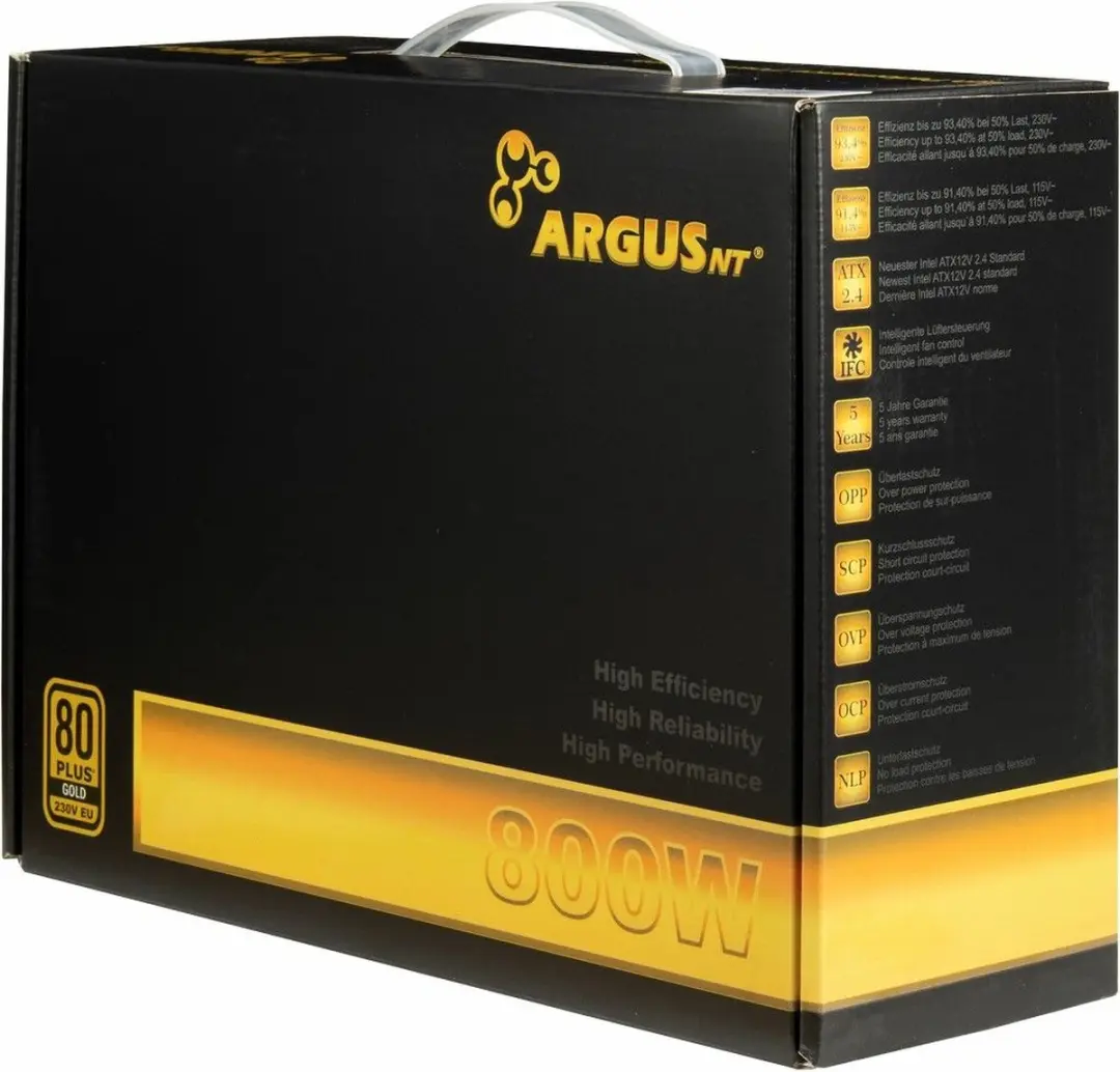 Intertech ArgusNT GPS-800 Voeding - 800W - Zwart