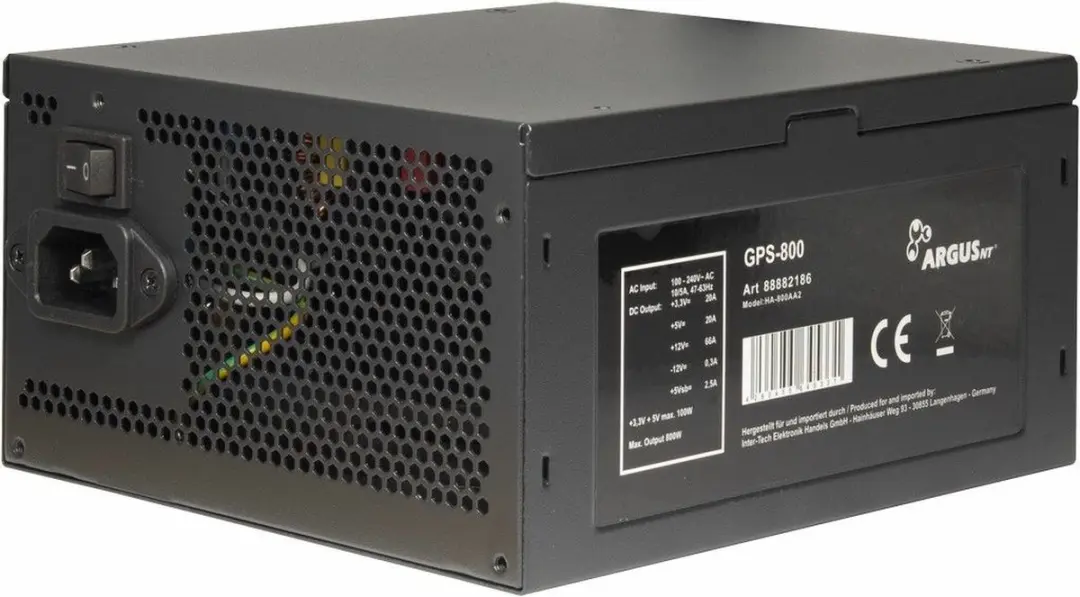 Intertech ArgusNT GPS-800 Voeding - 800W - Zwart