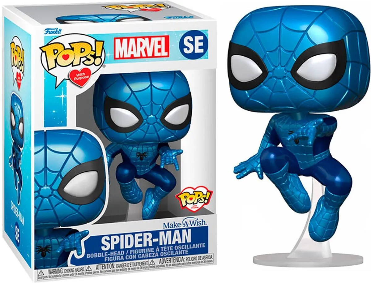 Funko Pop! Marvel Spider-Man Metallic Blue