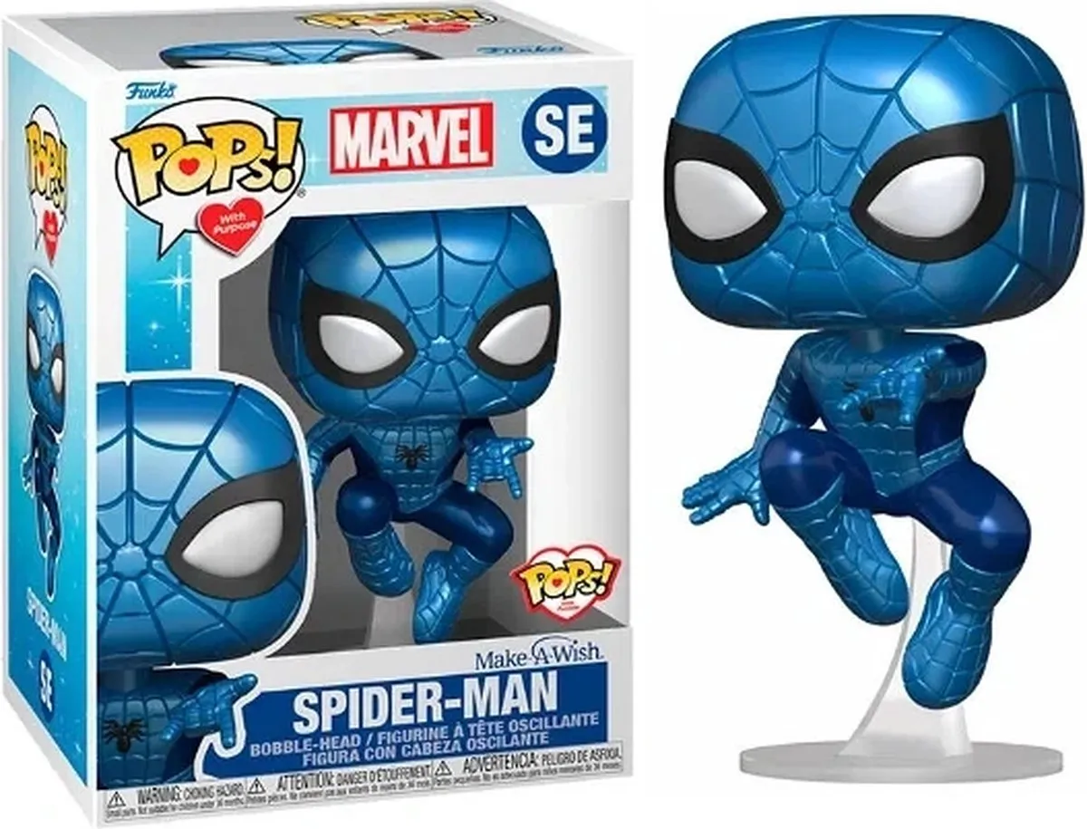 Funko Pop! Marvel Spider-Man Metallic Blue