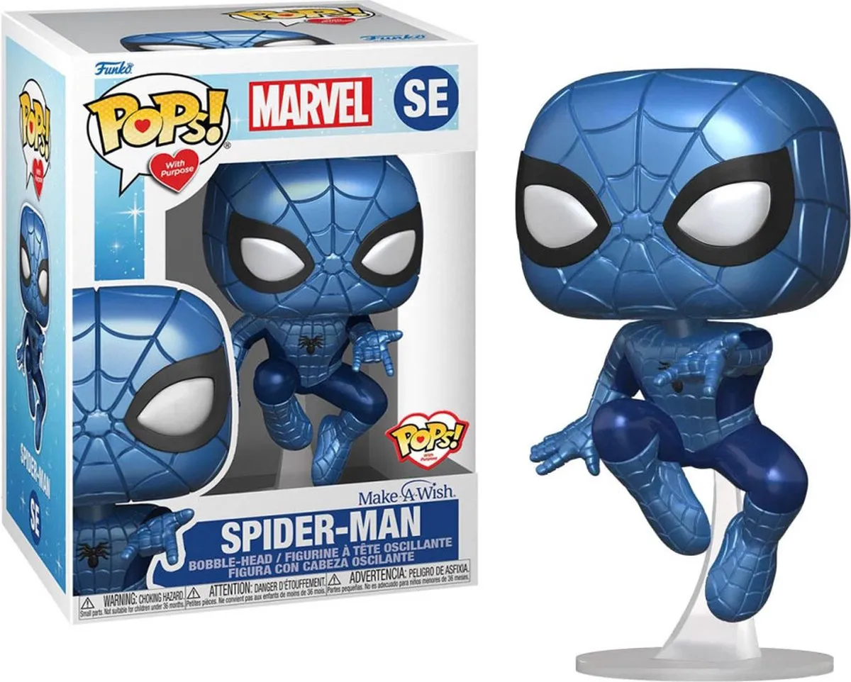 Funko Pop! Marvel Spider-Man Metallic Blue