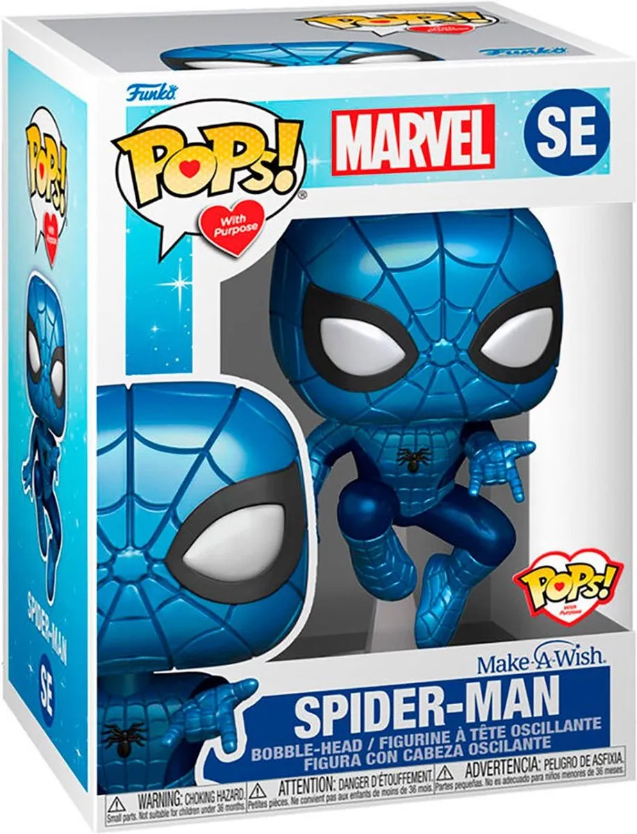 Funko Pop! Marvel Spider-Man Metallic Blue