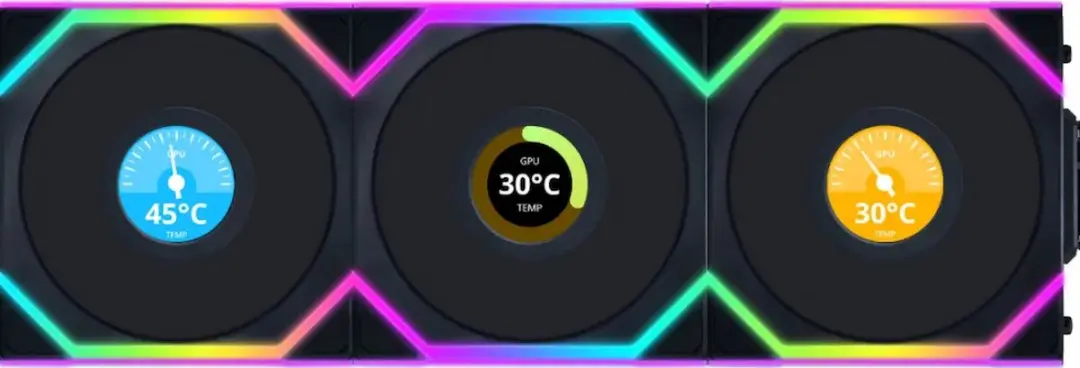 Lian Li UNI FAN SL Wireless LCD Reverse Blade 120mm