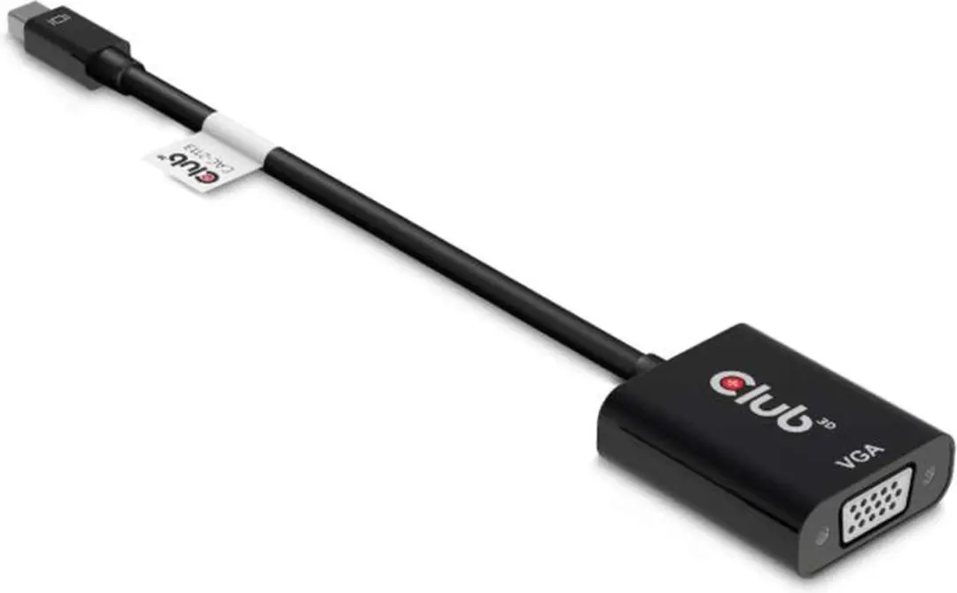 Club3D CAC-2113 MiniDisplayPort naar VGA Adapter - Zwart