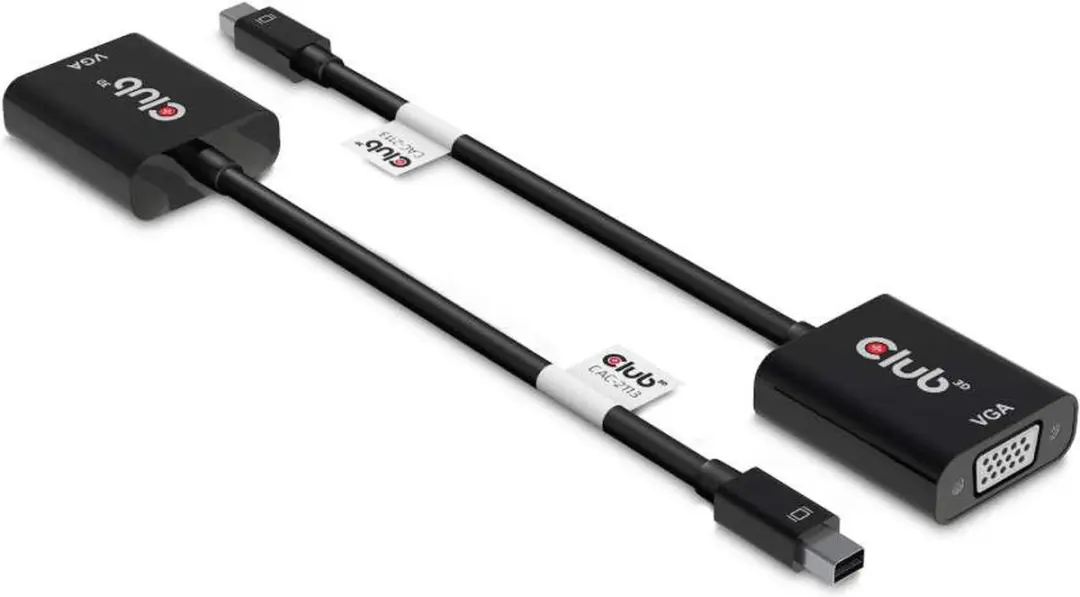 Club3D CAC-2113 MiniDisplayPort naar VGA Adapter - Zwart