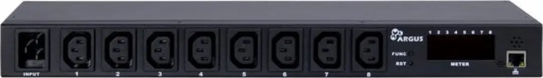 Intertech SW-0816 Energiedistributie 8-voudig - Zwart