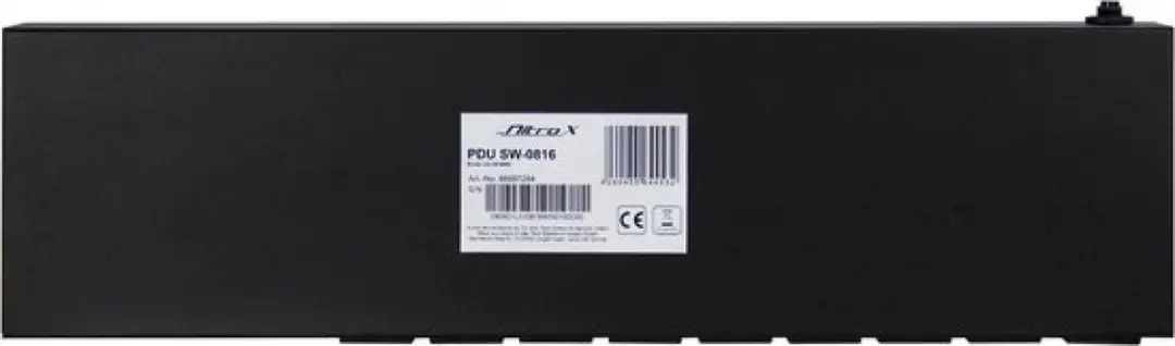 Intertech SW-0816 Energiedistributie 8-voudig - Zwart