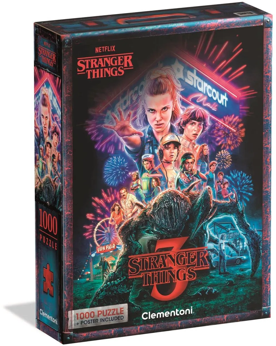 Clementoni Stranger Things Seizoen 3 Puzzel 1000 Stuks - Multikleur