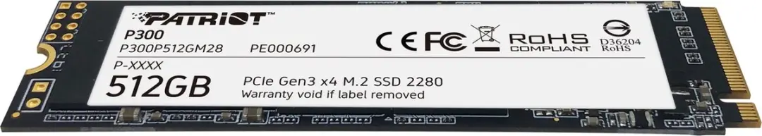 Patriot P300 P300P512GM28 M.2 NVMe SSD - 512GB