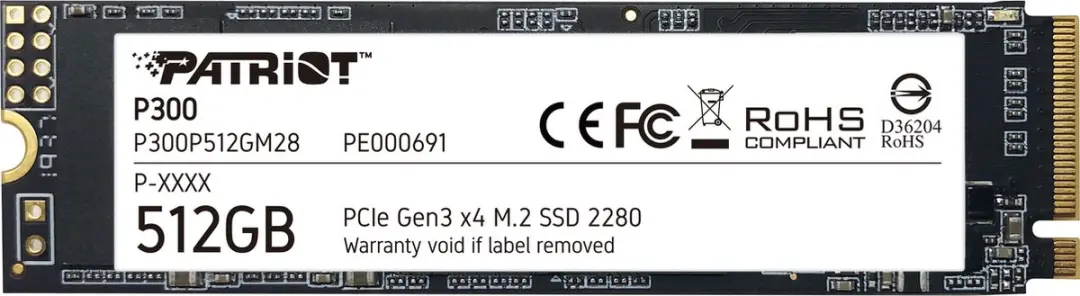 Patriot P300 P300P512GM28 M.2 NVMe SSD