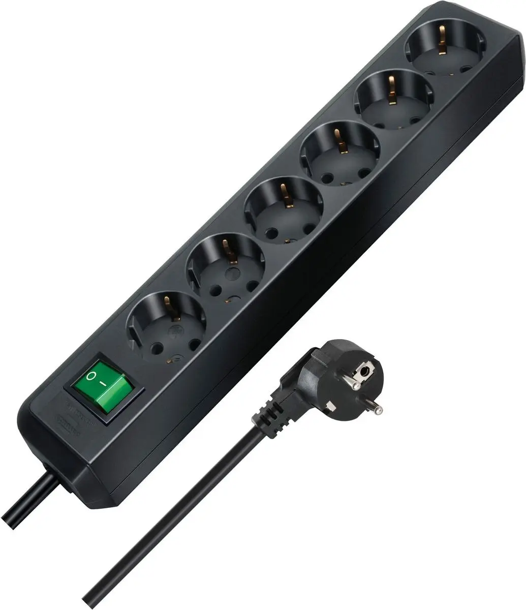 Brennenstuhl Eco-Line 6-voudig Stekkerdoos 3500W - 3m - Zwart