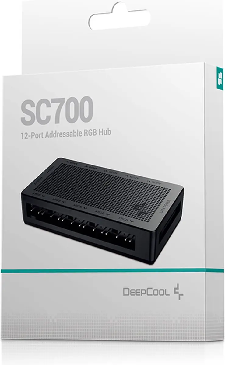DeepCool SC700 12-Port 5V ARGB Hub - Magnetisch - SATA Power