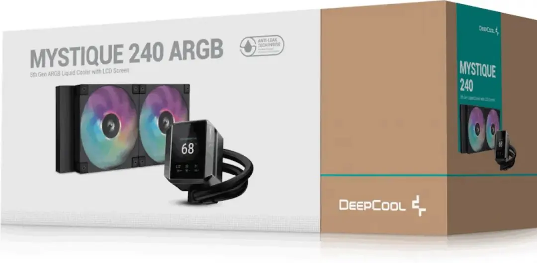 DeepCool Mystique 240 ARGB Vloeistofkoelsysteem - 240mm - 2x 120mm FDB ARGB - Zwart