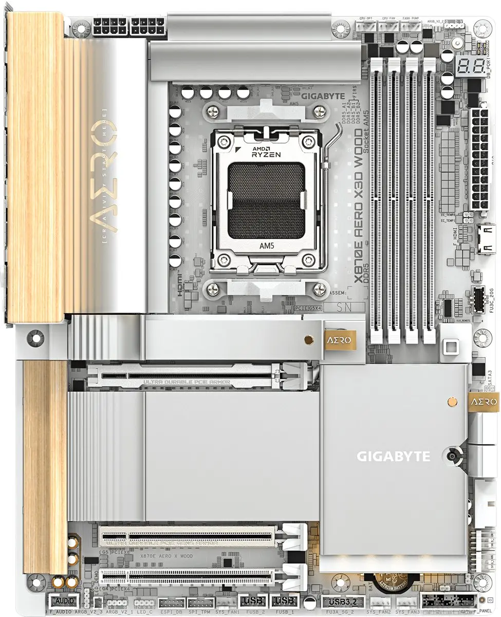 Gigabyte X870E AERO X WOOD Moederbord - AM5 - afbeelding 6 van 6