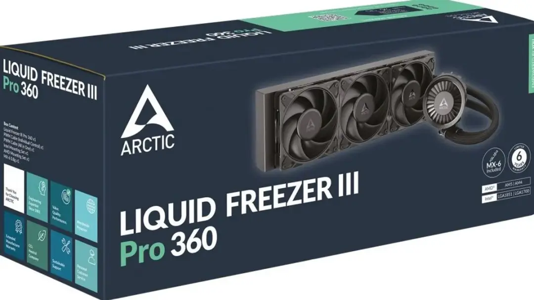 Arctic Liquid Freezer III Pro 360 - 3x 12cm Ventilatoren - Zwart