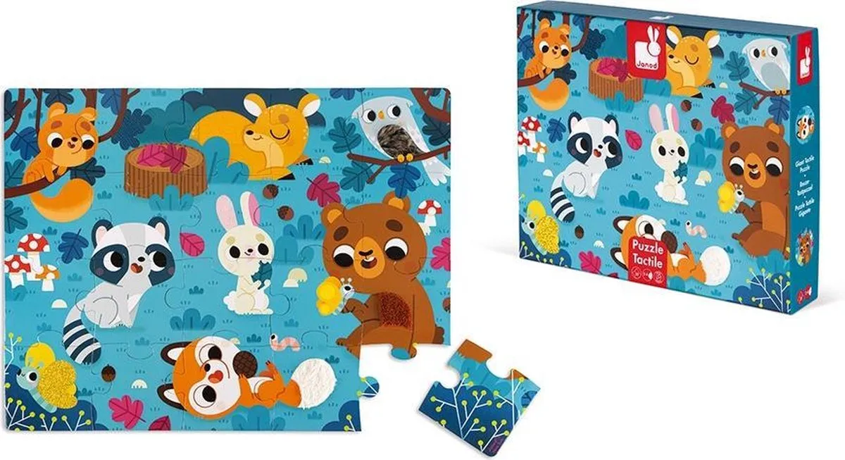Janod Voelpuzzel Bosdieren 20-delig