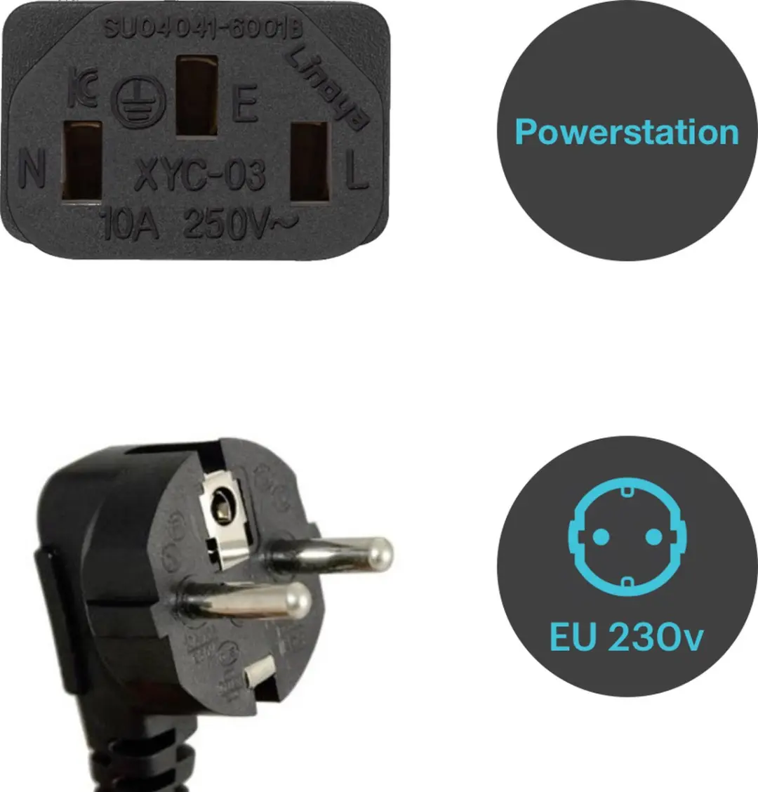 EcoFlow AC-kabel Zwart - DELTA/RIVER-serie