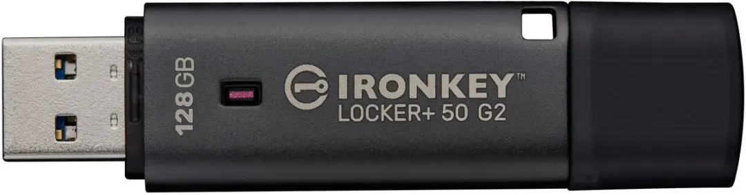 Kingston IronKey Locker Plus 50 G2 128GB - Zwart