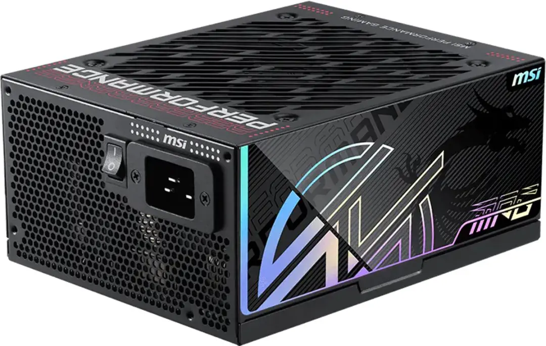 MSI MPG AI1300TS PCIE5 Voeding 1300W - Zwart