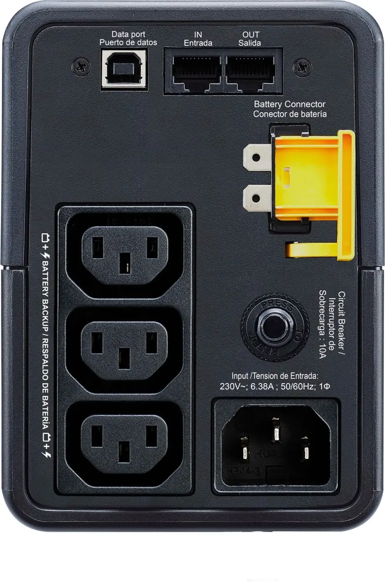 APC Back-UPS BX500MI UPS - 300W - 3 Stopcontacten - Zwart