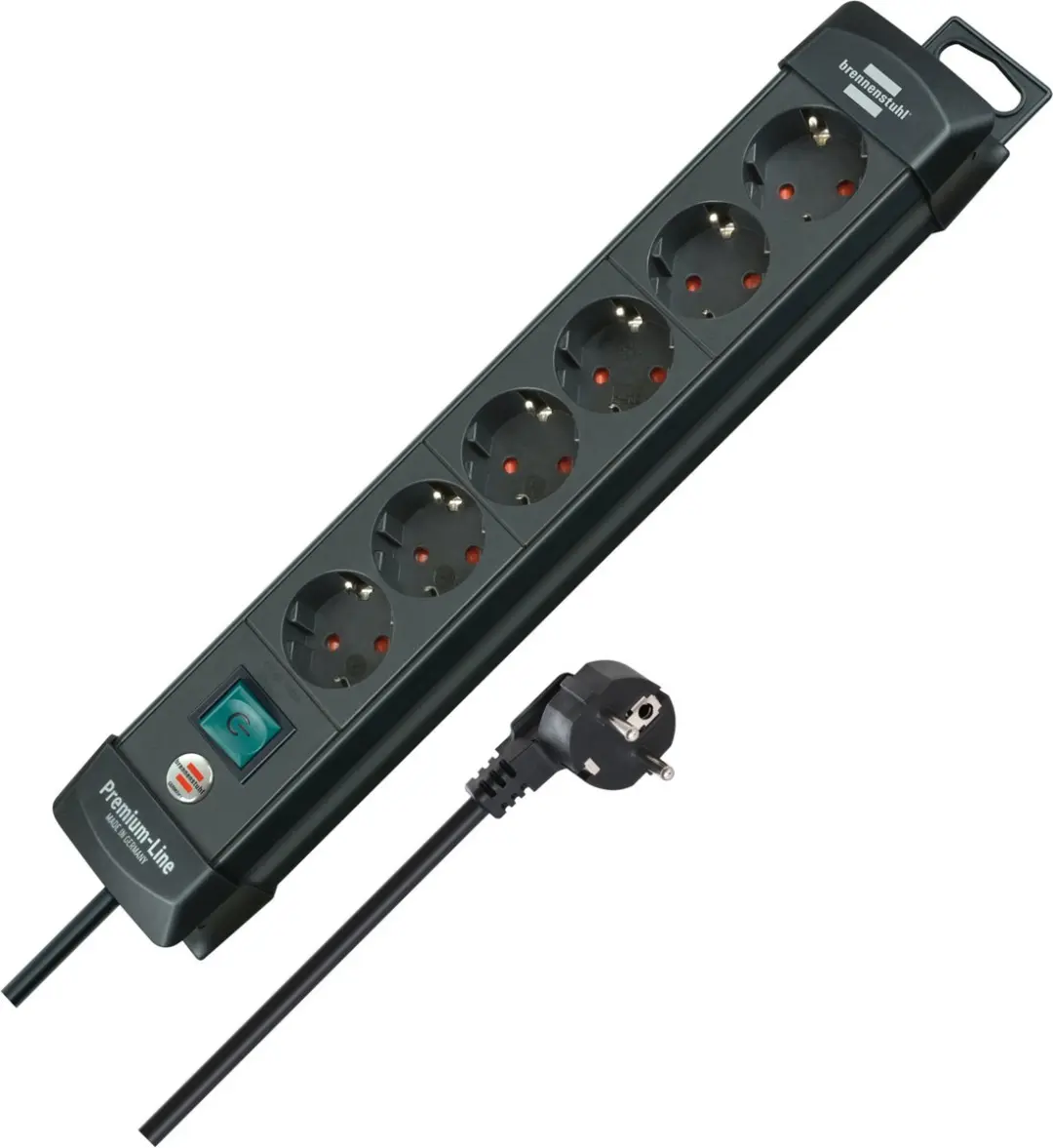 Brennenstuhl Premium-Line 6-voudige stekkerdoos - 3500W - 3m kabel - Zwart