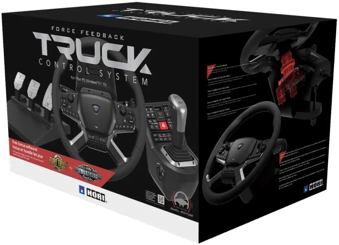 HORI Force Feedback Truck Control System HPC-044E - 40cm Stuurwiel - 3 Pedalen