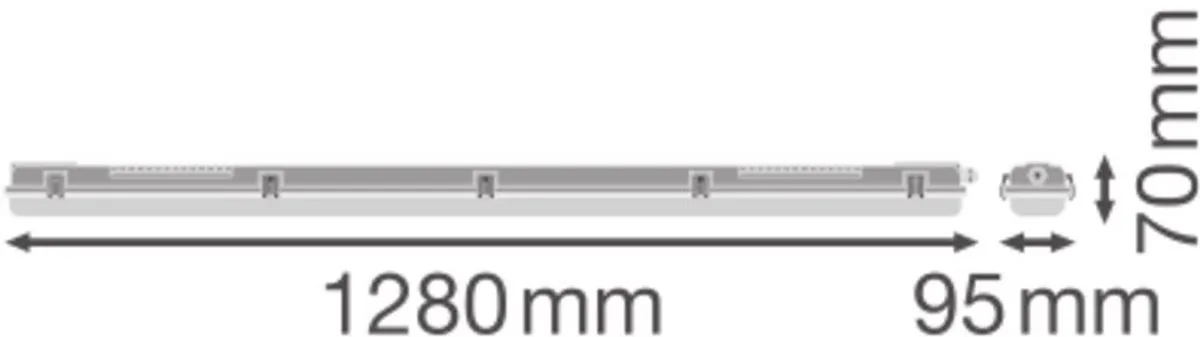 LEDVANCE MT Gen 3 IP65 Vochtbestendige Behuizing - 2x120cm