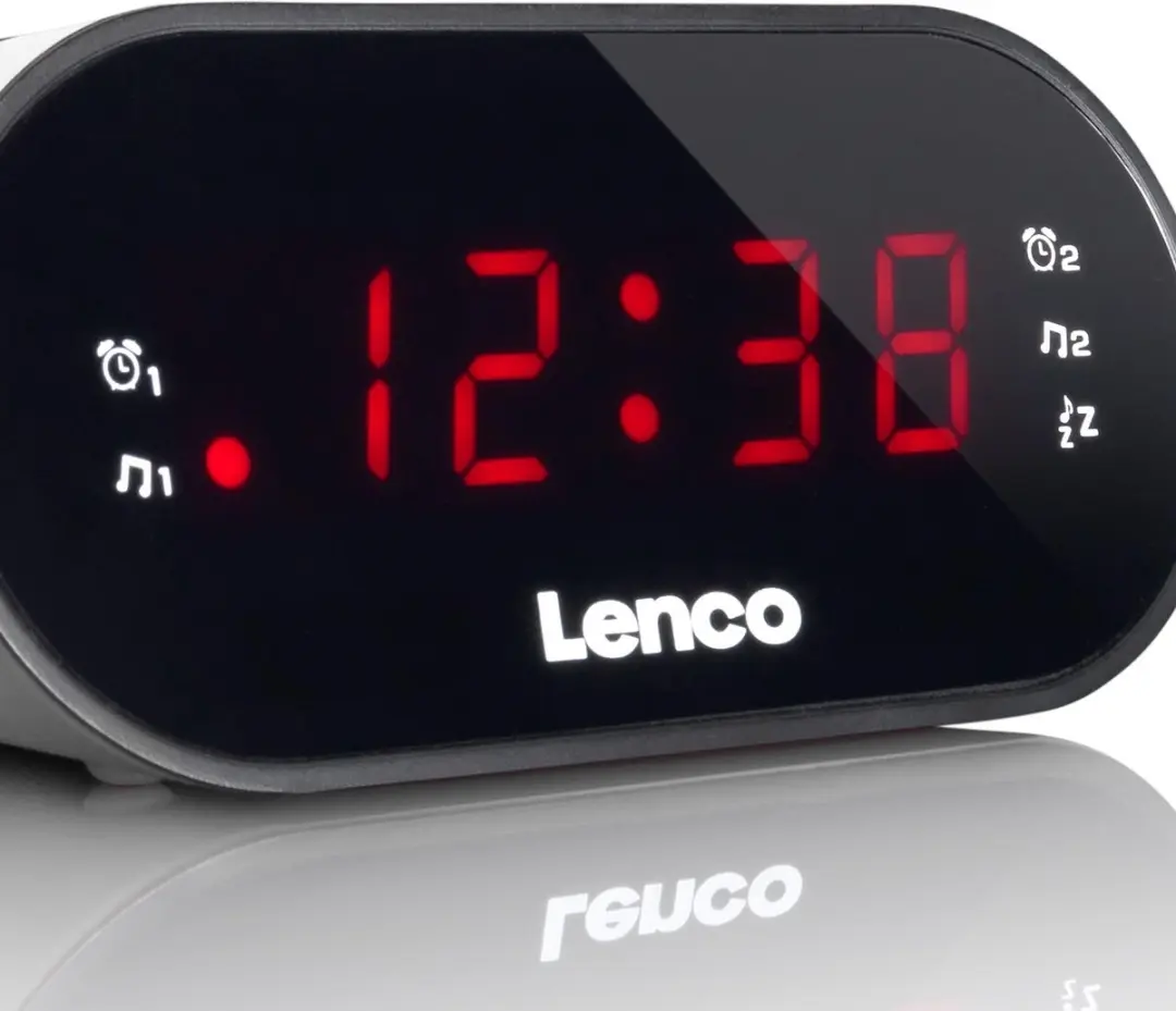 Lenco CR-07 Wekkerradio - Wit - afbeelding 6 van 6