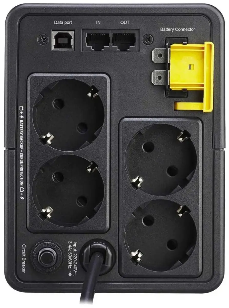 APC Back-UPS BX750MI-GR Noodstroomvoeding 750VA - 4 Stopcontacten - Zwart